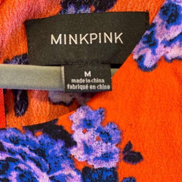 MINKPINK orange and purple sleeveless dress - Picture 6 of 6